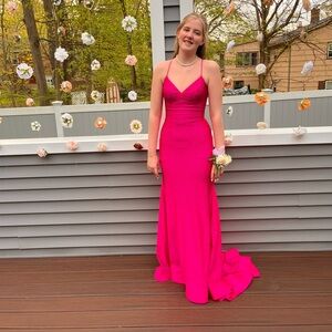 Stunning Sherri Hill pink prom dress